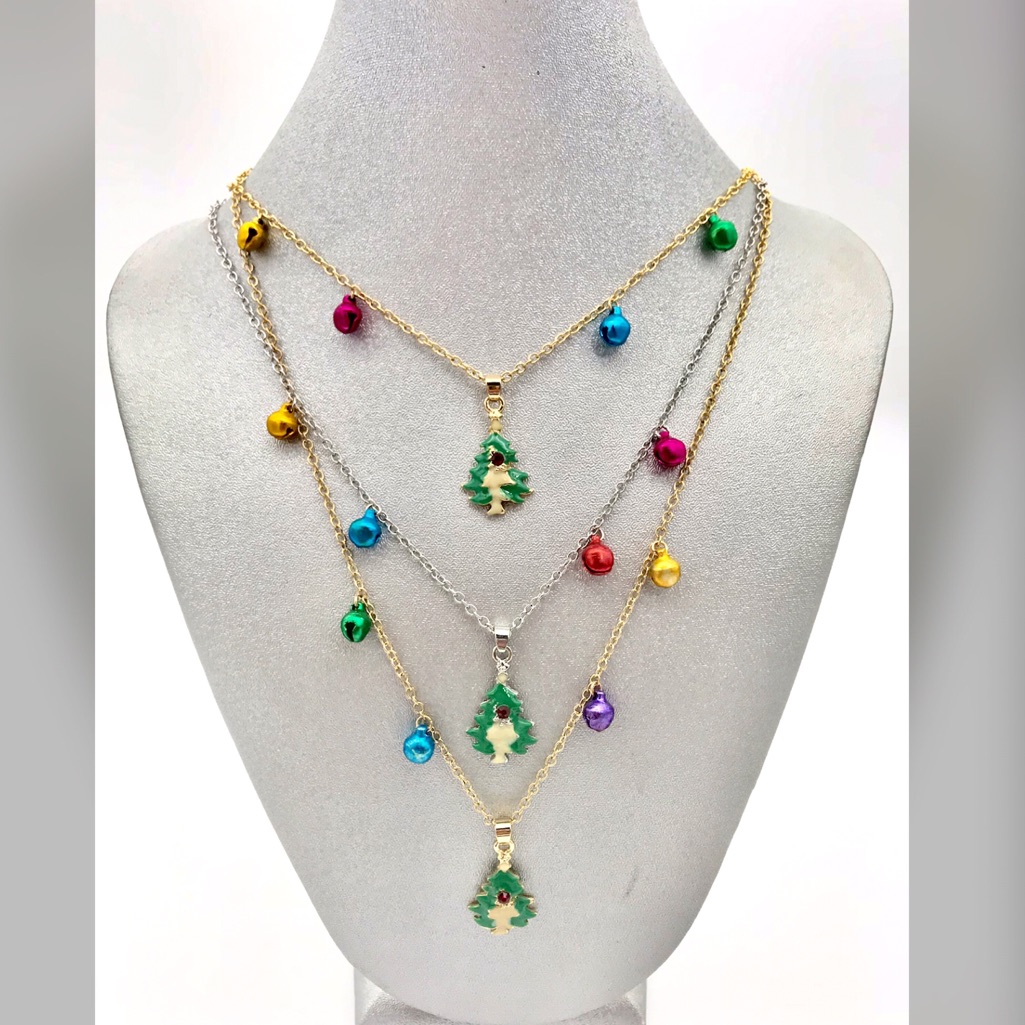 3 Christmas Adjustable Necklaces New